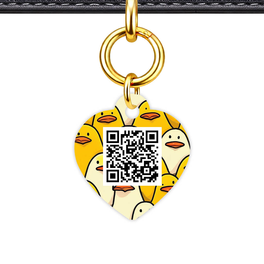 Yellow Ducky QR Smart Pet Id Tag Tag (Dog Tag & Cat Tag)