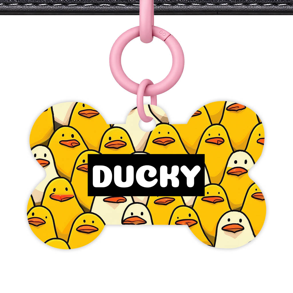 Yellow Ducky QR Smart Pet Id Tag Tag (Dog Tag & Cat Tag)