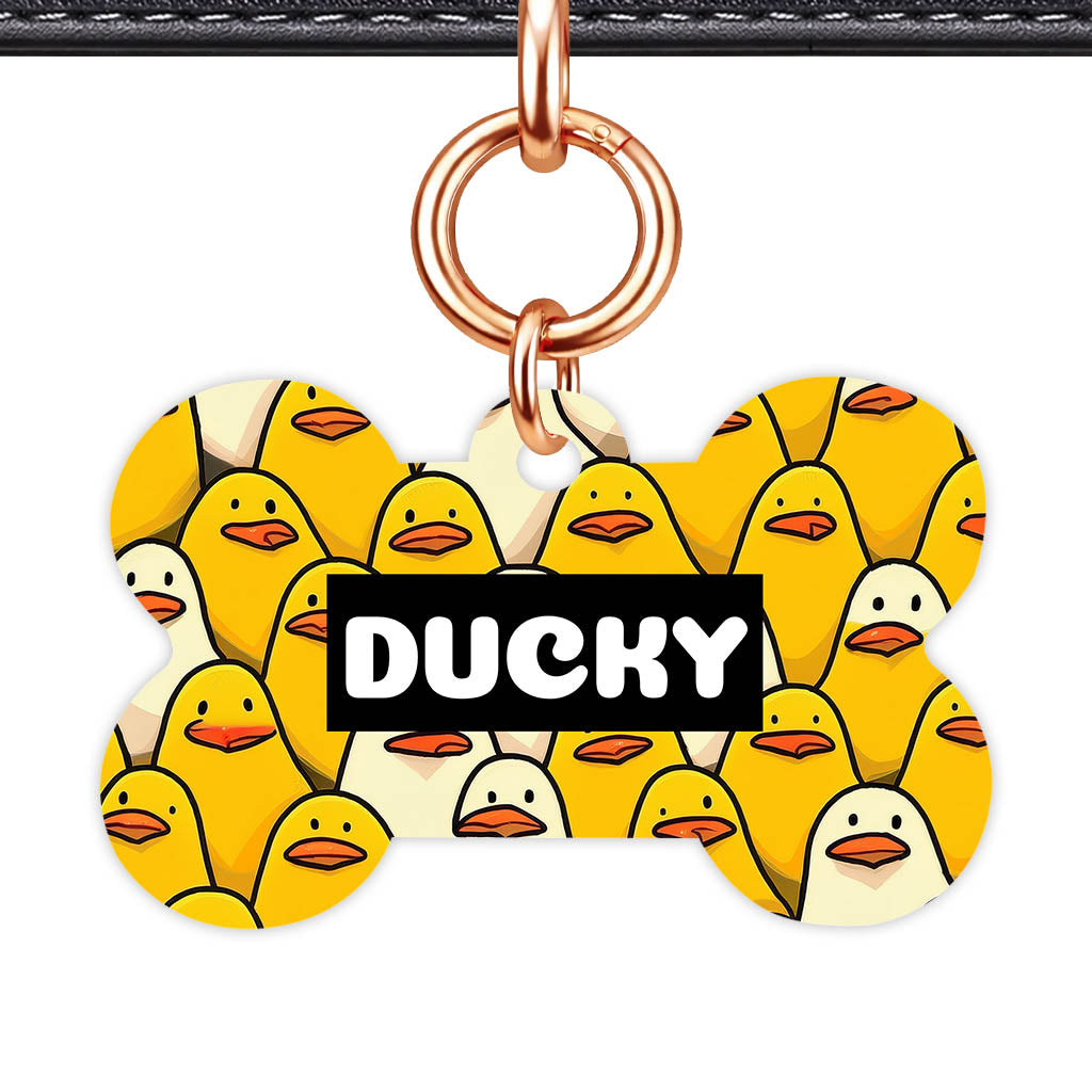 Yellow Ducky QR Smart Pet Id Tag Tag (Dog Tag & Cat Tag)