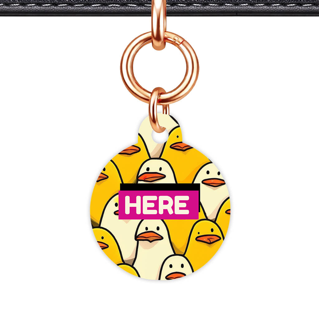 Yellow Ducky QR Smart Pet Id Tag Tag (Dog Tag & Cat Tag)