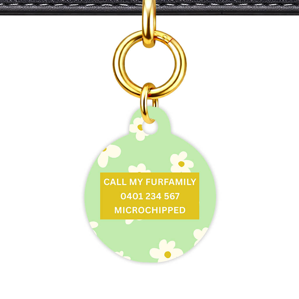 Daisies Green Classic Pet ID Tag (Dog Tag & Cat Tag)