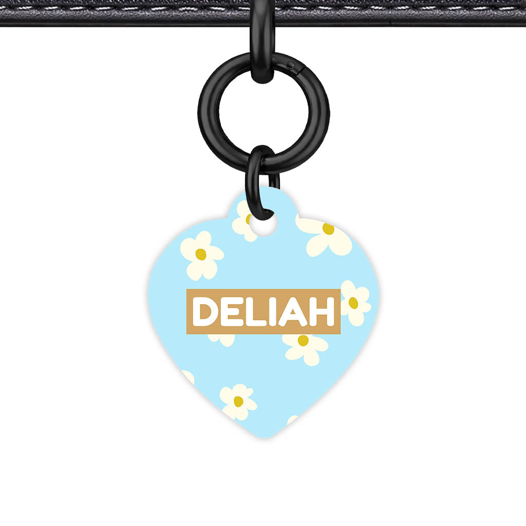 Daisies Blue and Cream Classic Pet ID Tag (Dog Tag & Cat Tag)