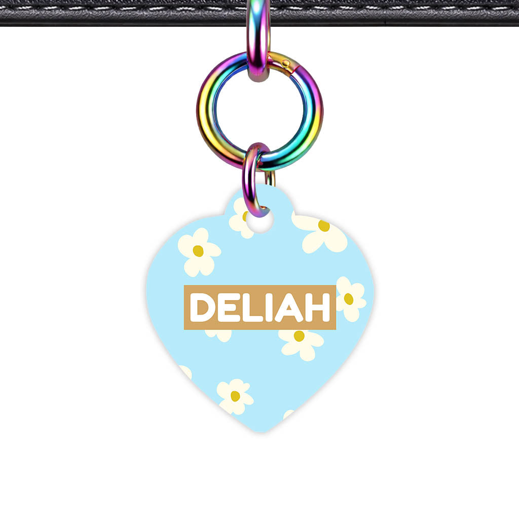 Daisies Blue and Cream Classic Pet ID Tag (Dog Tag & Cat Tag)