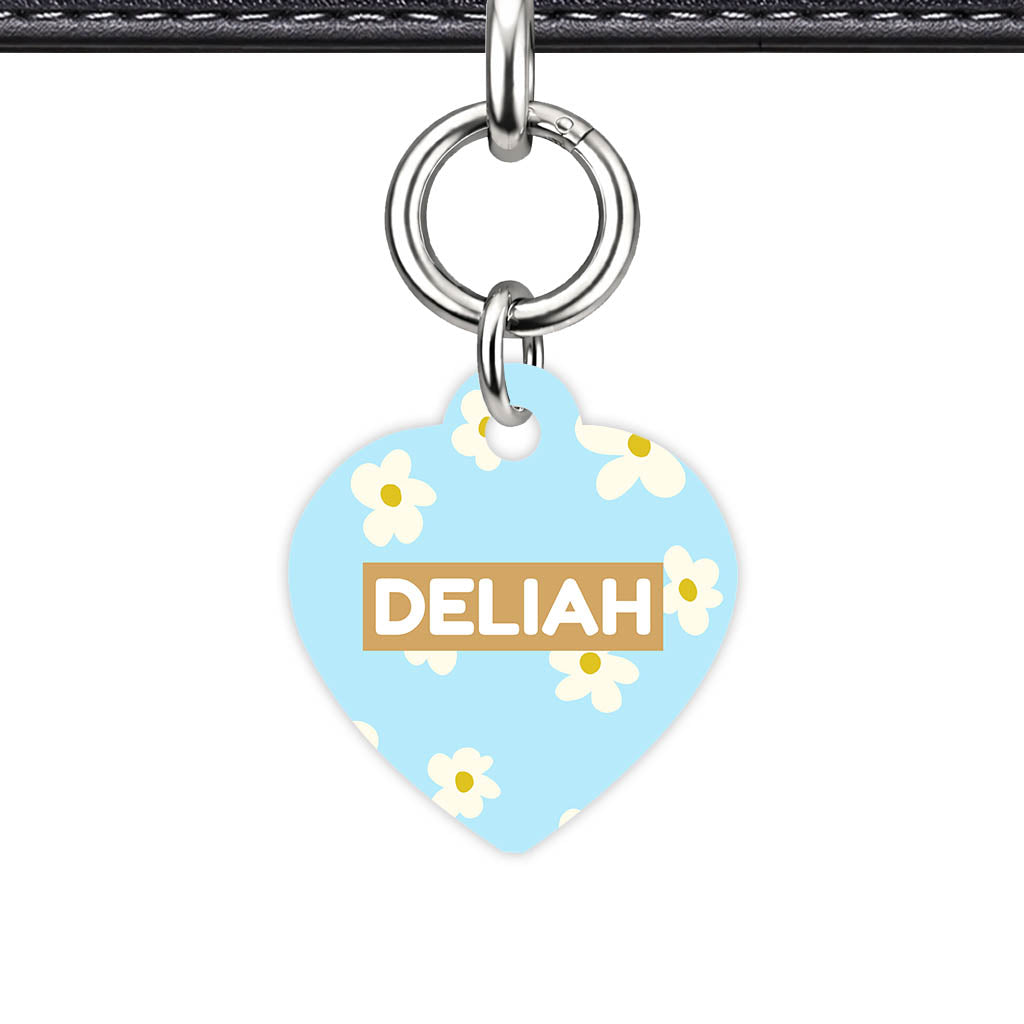 Daisies Blue and Cream Classic Pet ID Tag (Dog Tag & Cat Tag)
