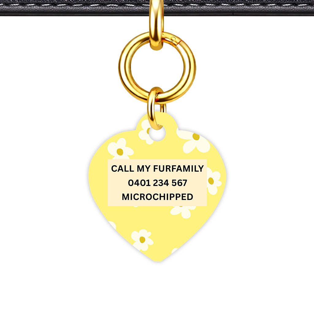 Daisies Yellow Classic Pet ID Tag (Dog Tag & Cat Tag)