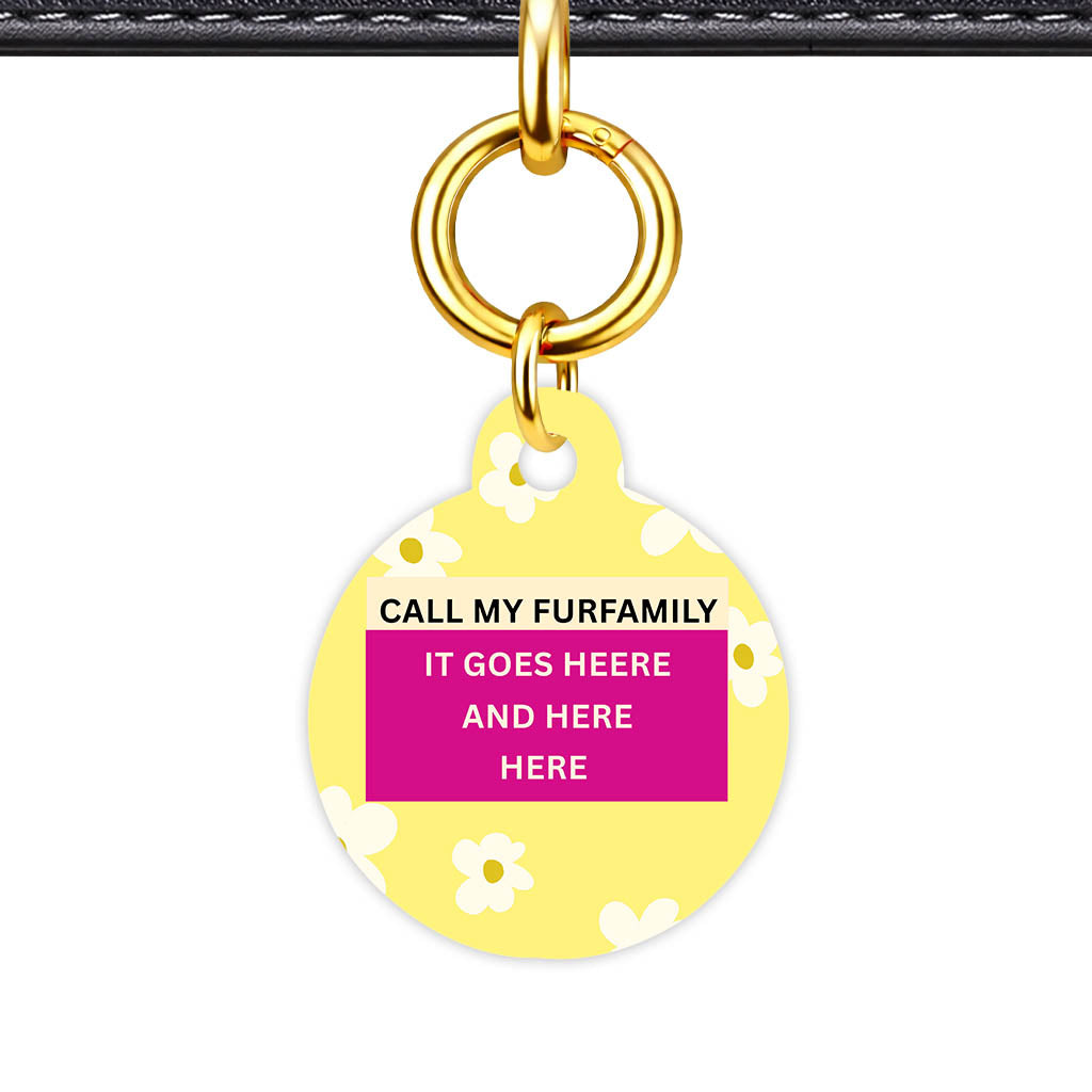 Daisies Yellow Classic Pet ID Tag (Dog Tag & Cat Tag)