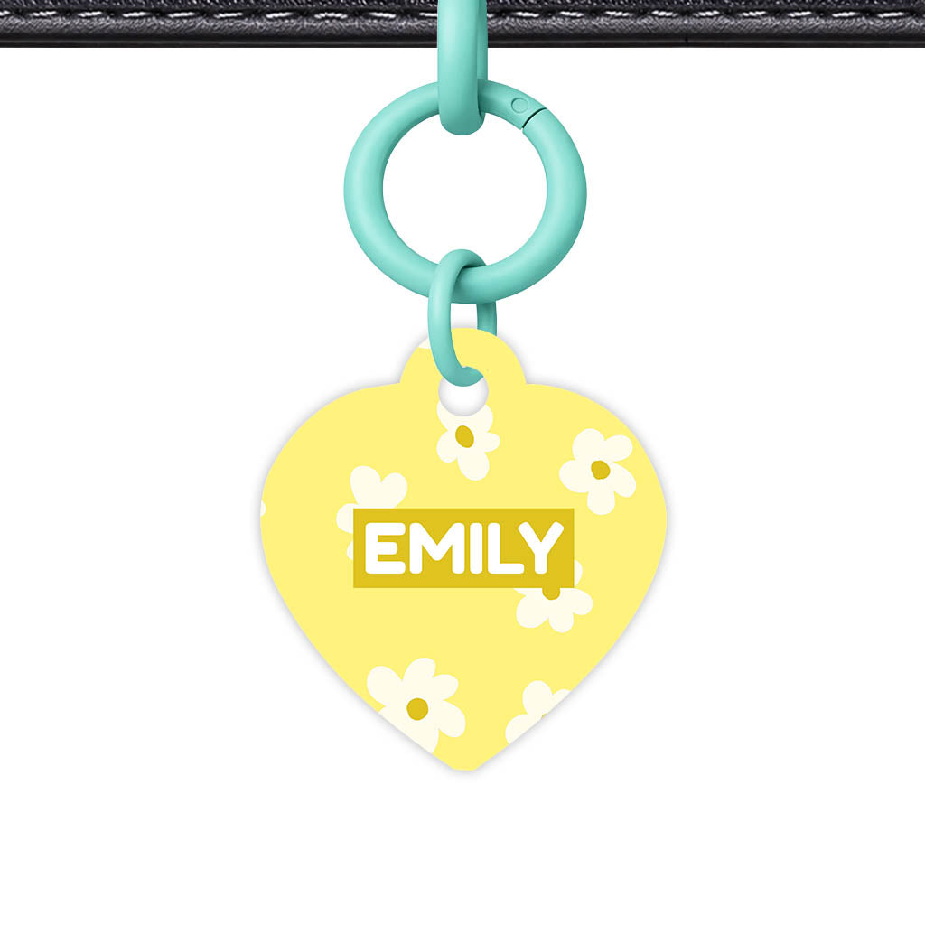 Daisies Yellow QR Smart Pet Id Tag Tag (Dog Tag & Cat Tag)