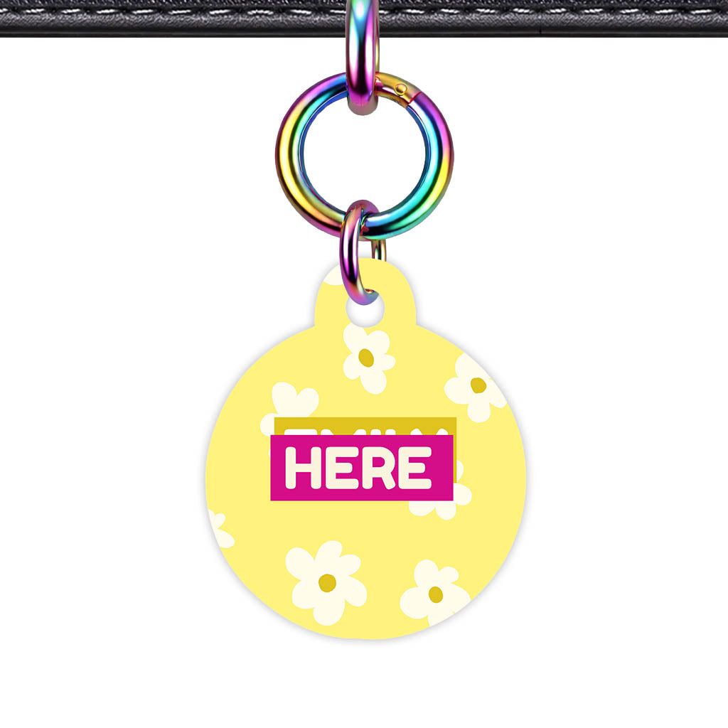 Daisies Yellow Classic Pet ID Tag (Dog Tag & Cat Tag)