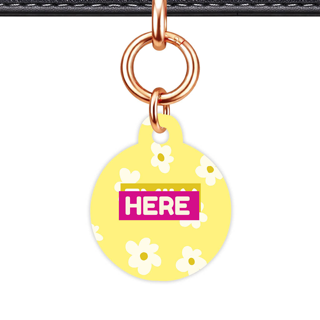 Daisies Yellow Classic Pet ID Tag (Dog Tag & Cat Tag)