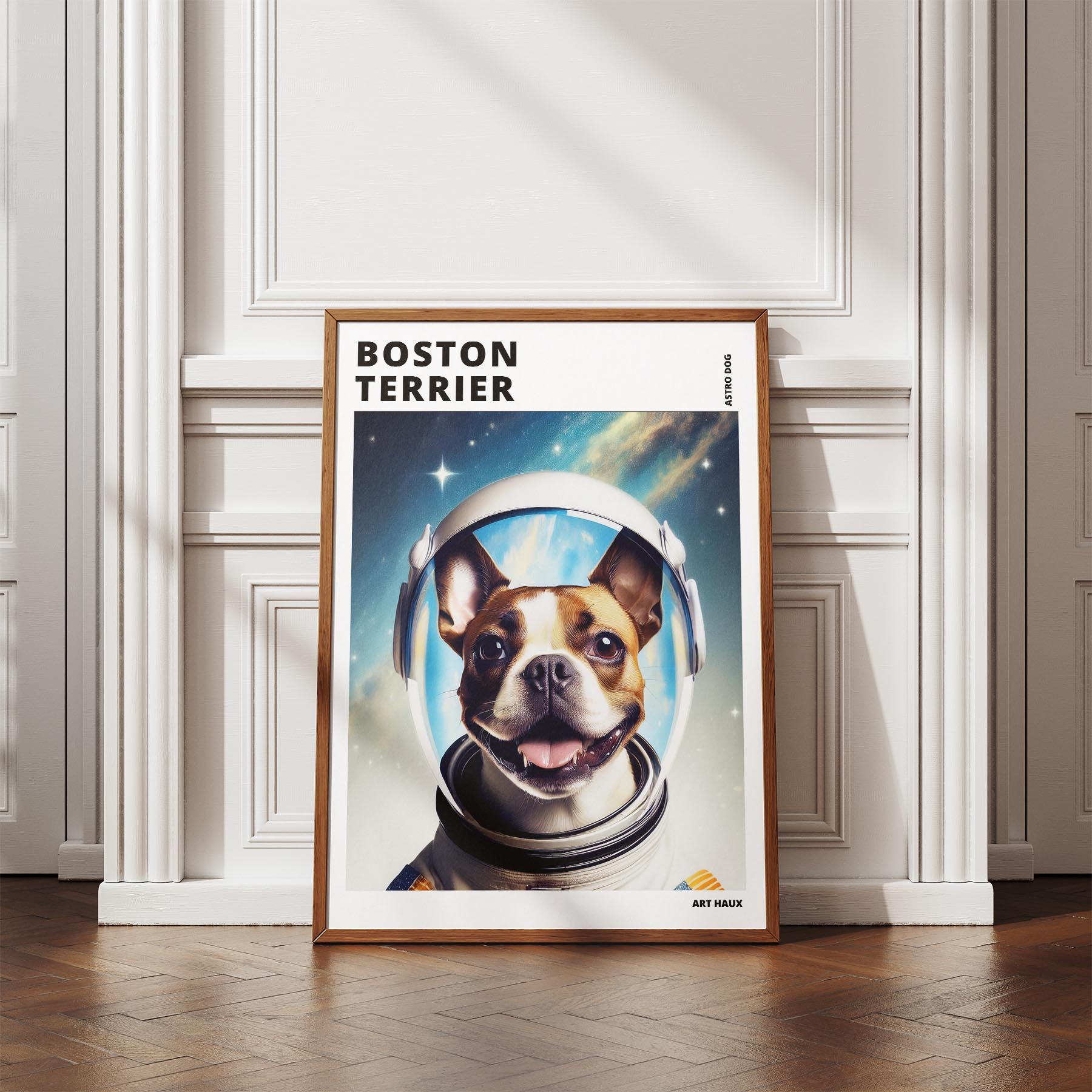 Boston Terrier Astronaut Dog Series with Text Astro Dog image 4