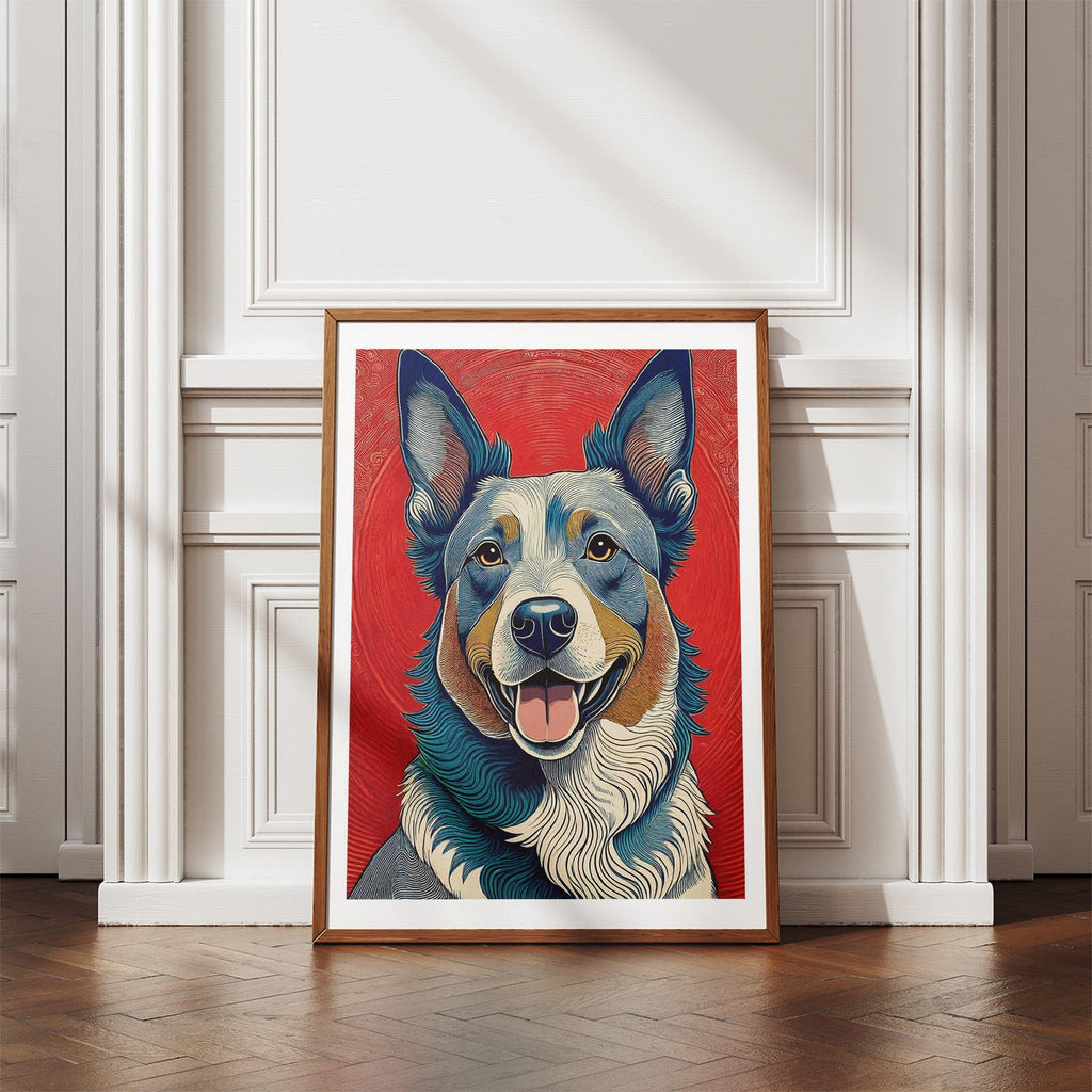 Cattle Dog Hokusai Japanese Inspired Dog Series image 4