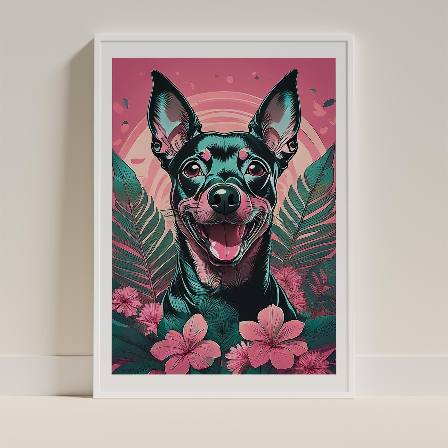 Pinscher Flowery Dog image 10