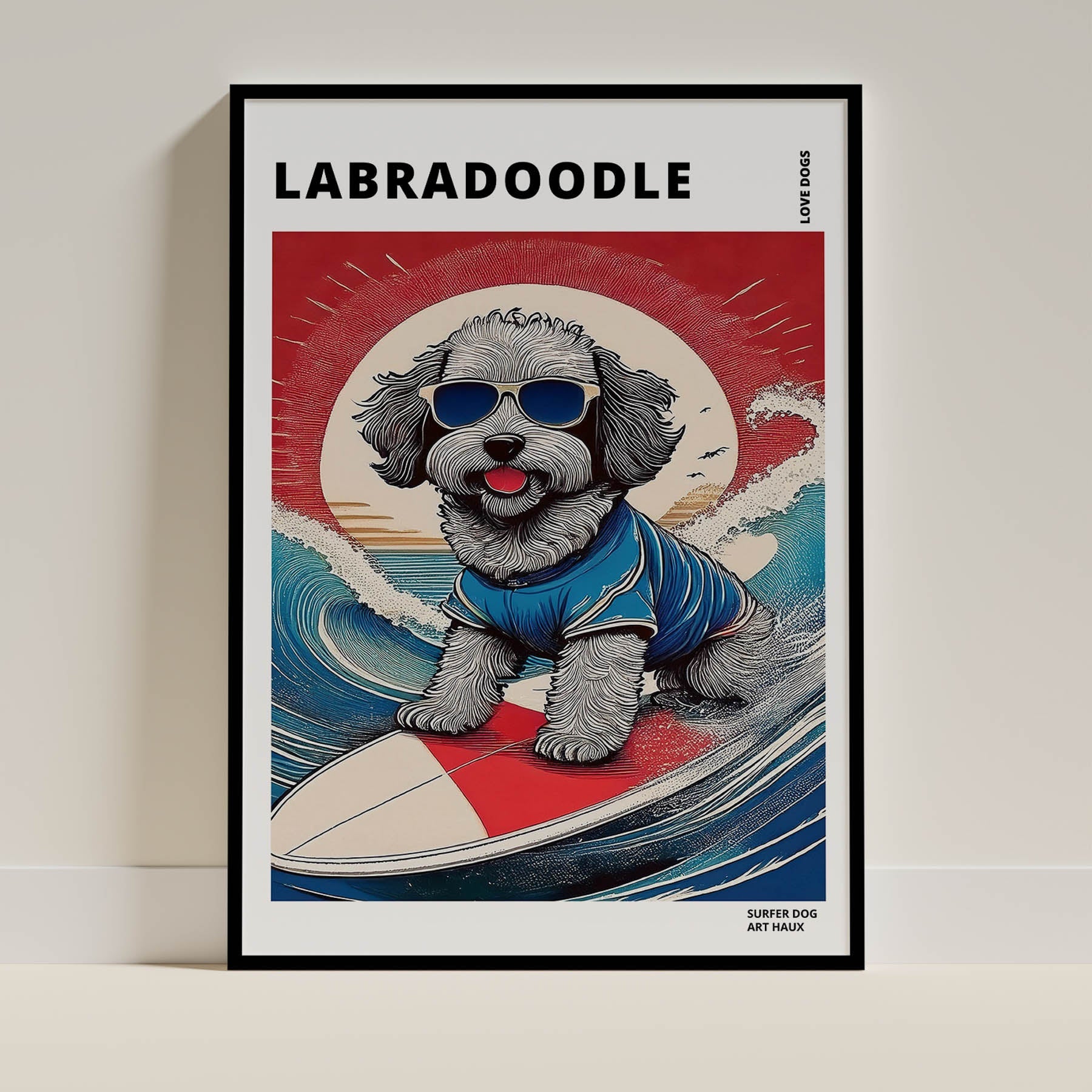 Labradoodle Hokosai Surfer Dogs 1 image 0