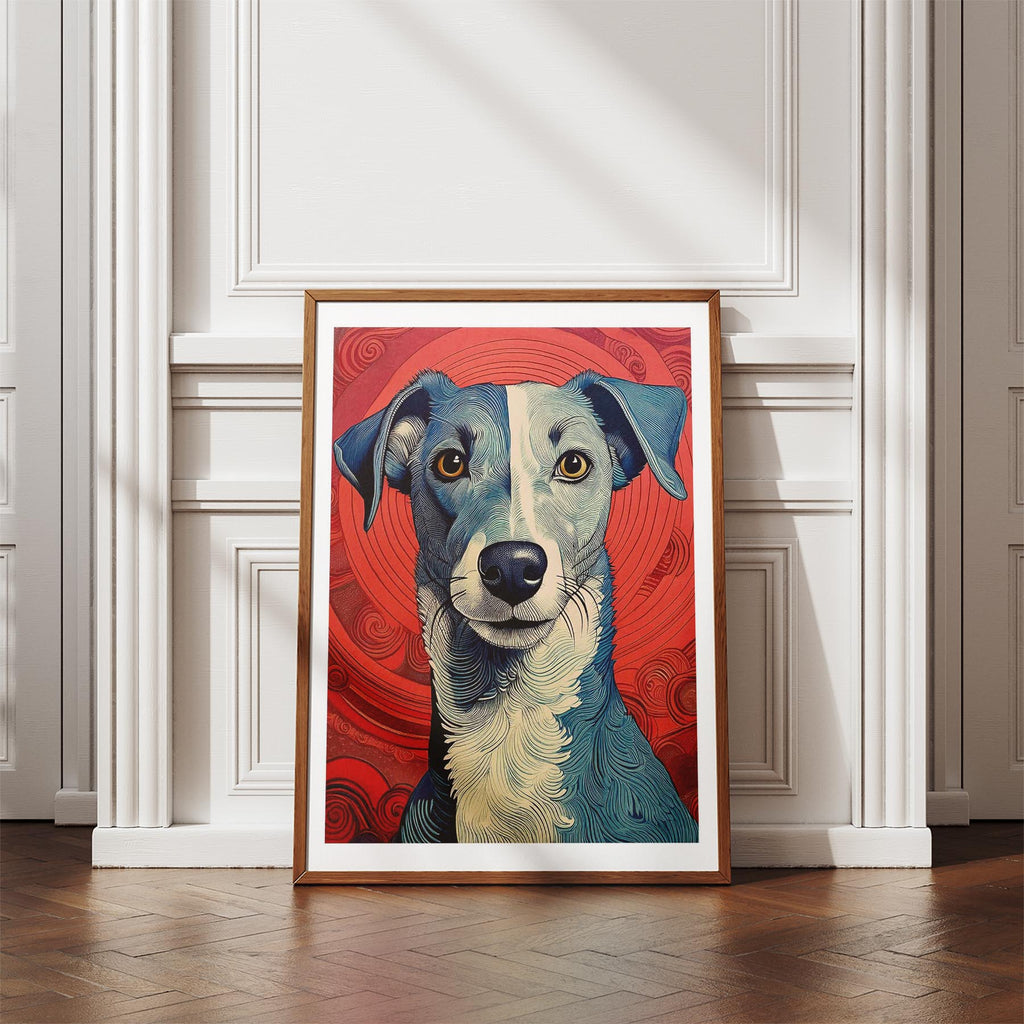 Greyhound Hokusai Japanese Inspired Dog Series image 4
