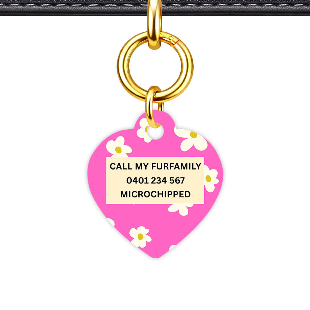 Daisies Pink Classic Pet ID Tag (Dog Tag & Cat Tag)