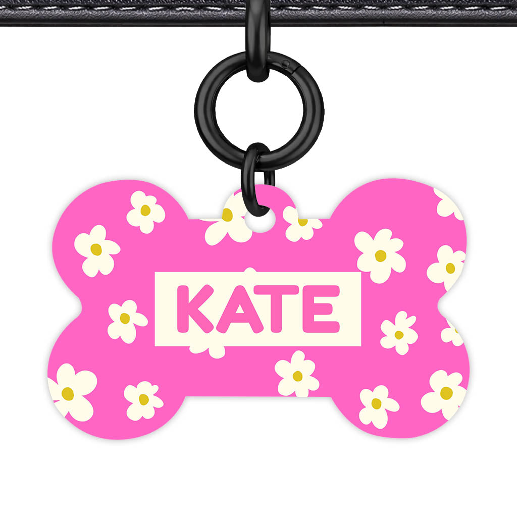Daisies Pink Classic Pet ID Tag (Dog Tag & Cat Tag)