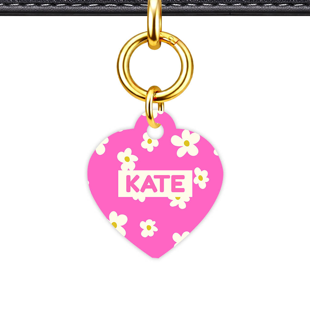 Daisies Pink Classic Pet ID Tag (Dog Tag & Cat Tag)
