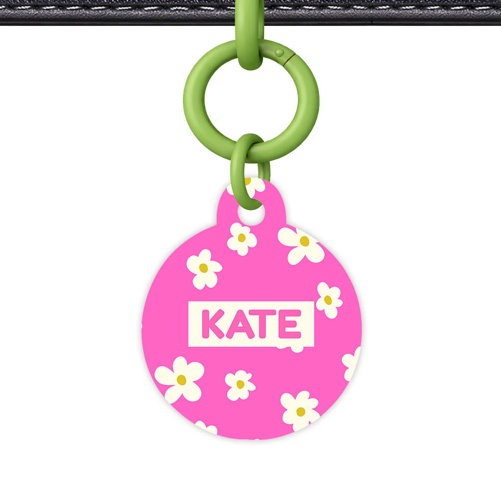 Daisies Pink Classic Pet ID Tag (Dog Tag & Cat Tag)