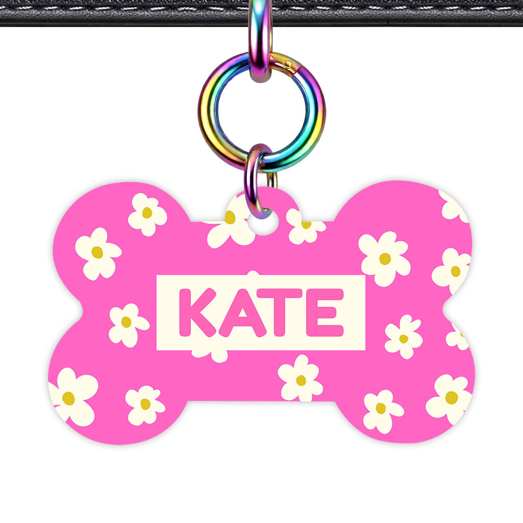Daisies Pink Classic Pet ID Tag (Dog Tag & Cat Tag)