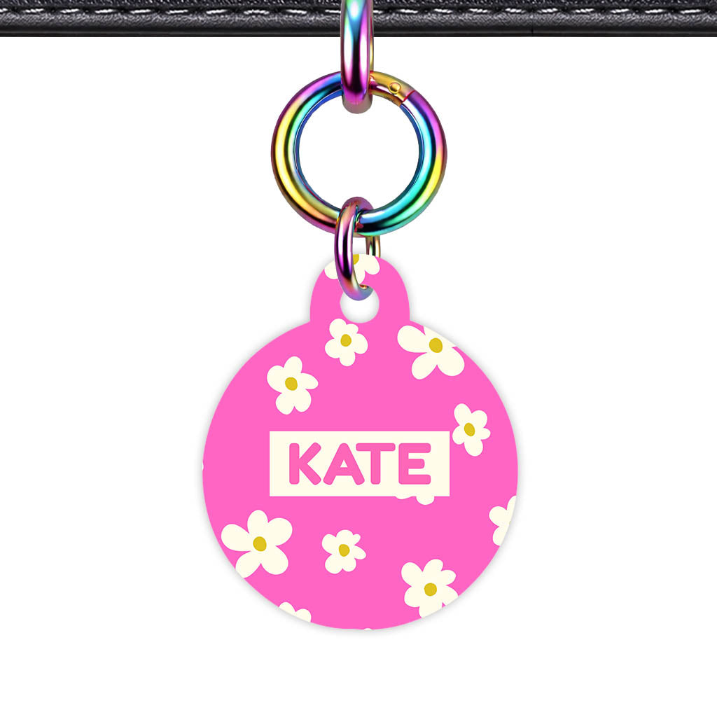 Daisies Pink Classic Pet ID Tag (Dog Tag & Cat Tag)