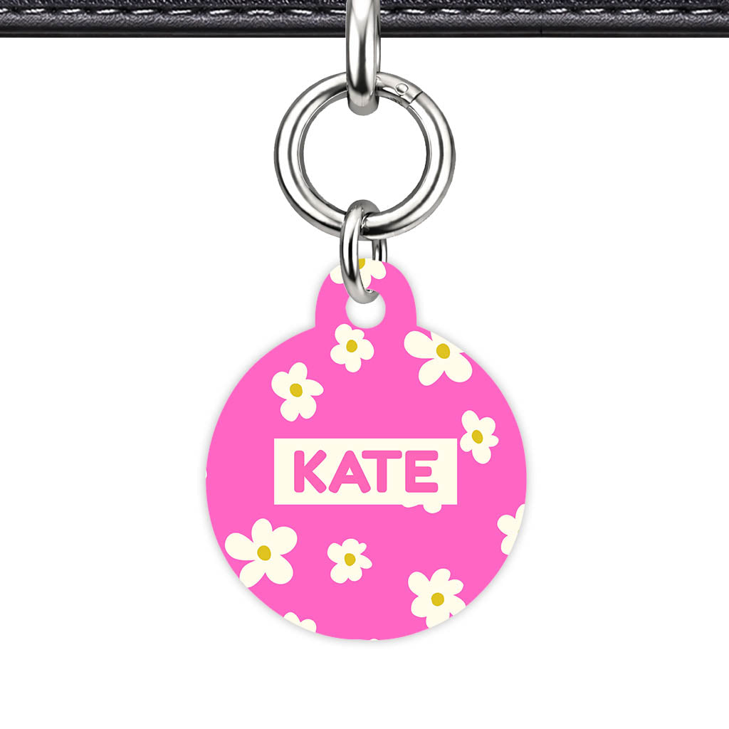 Daisies Pink Classic Pet ID Tag (Dog Tag & Cat Tag)