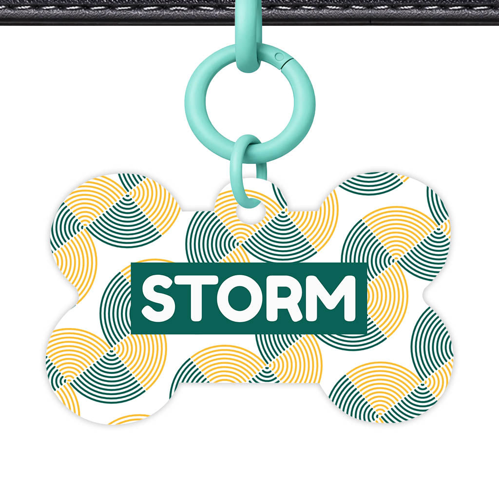 Green Gold QR Smart Pet Id Tag Tag (Dog Tag & Cat Tag)