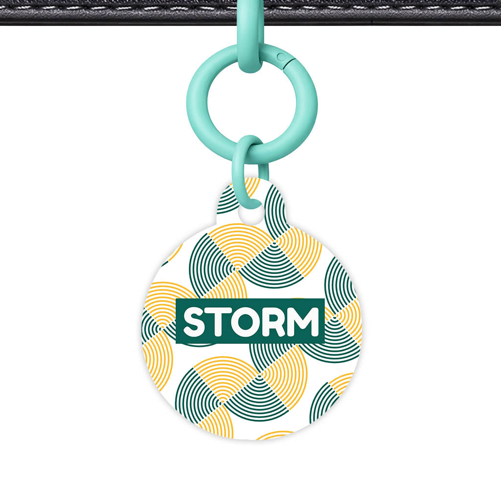 Green Gold QR Smart Pet Id Tag Tag (Dog Tag & Cat Tag)