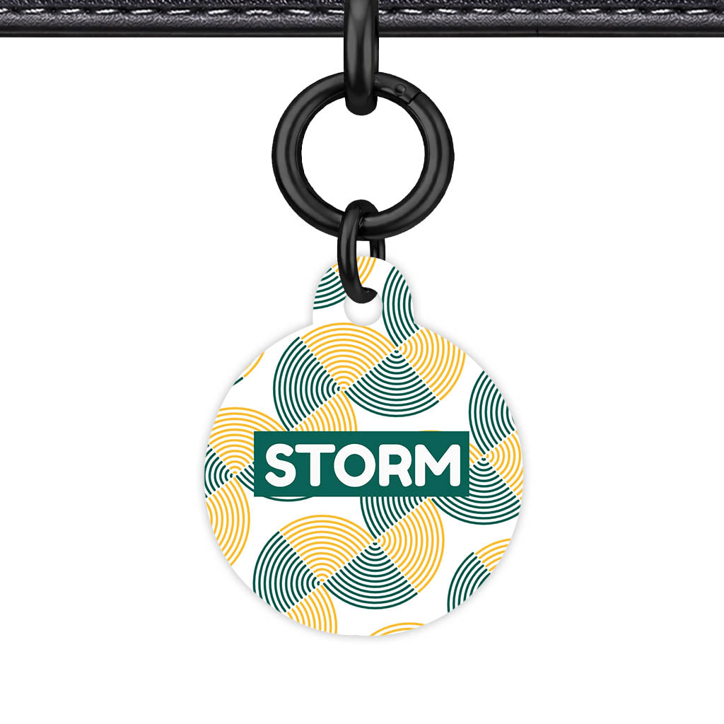 Green Gold QR Smart Pet Id Tag Tag (Dog Tag & Cat Tag)