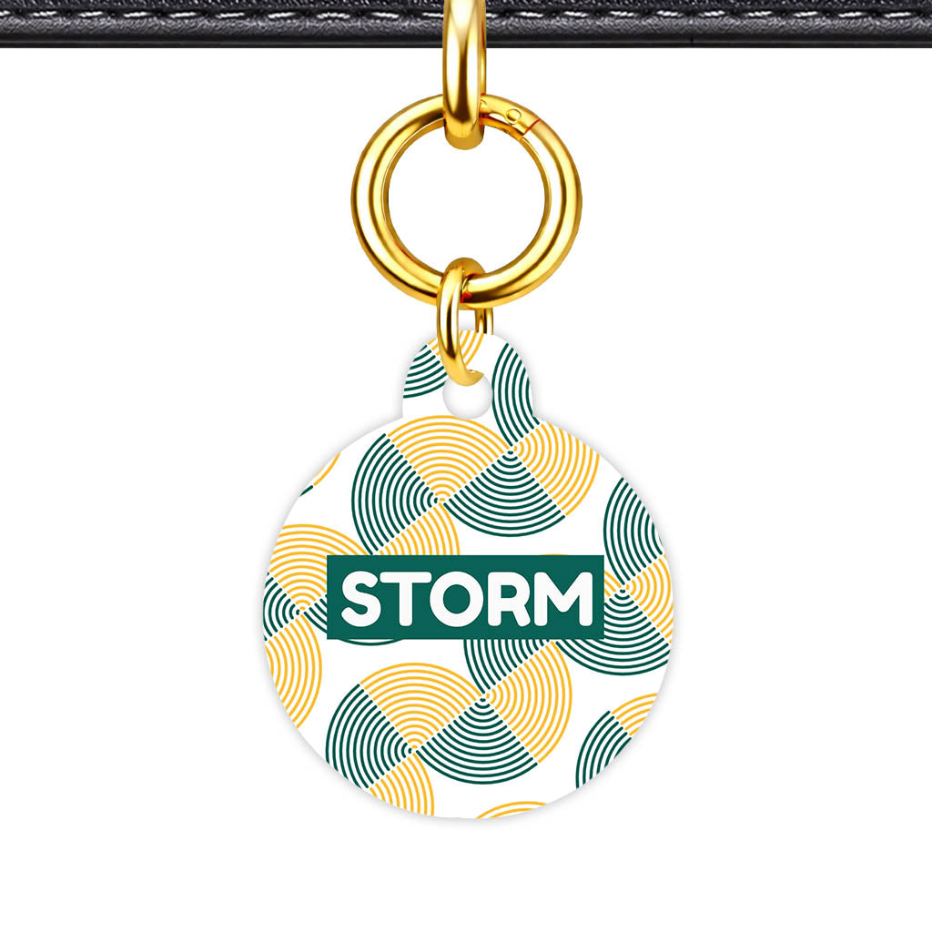 Green Gold QR Smart Pet Id Tag Tag (Dog Tag & Cat Tag)