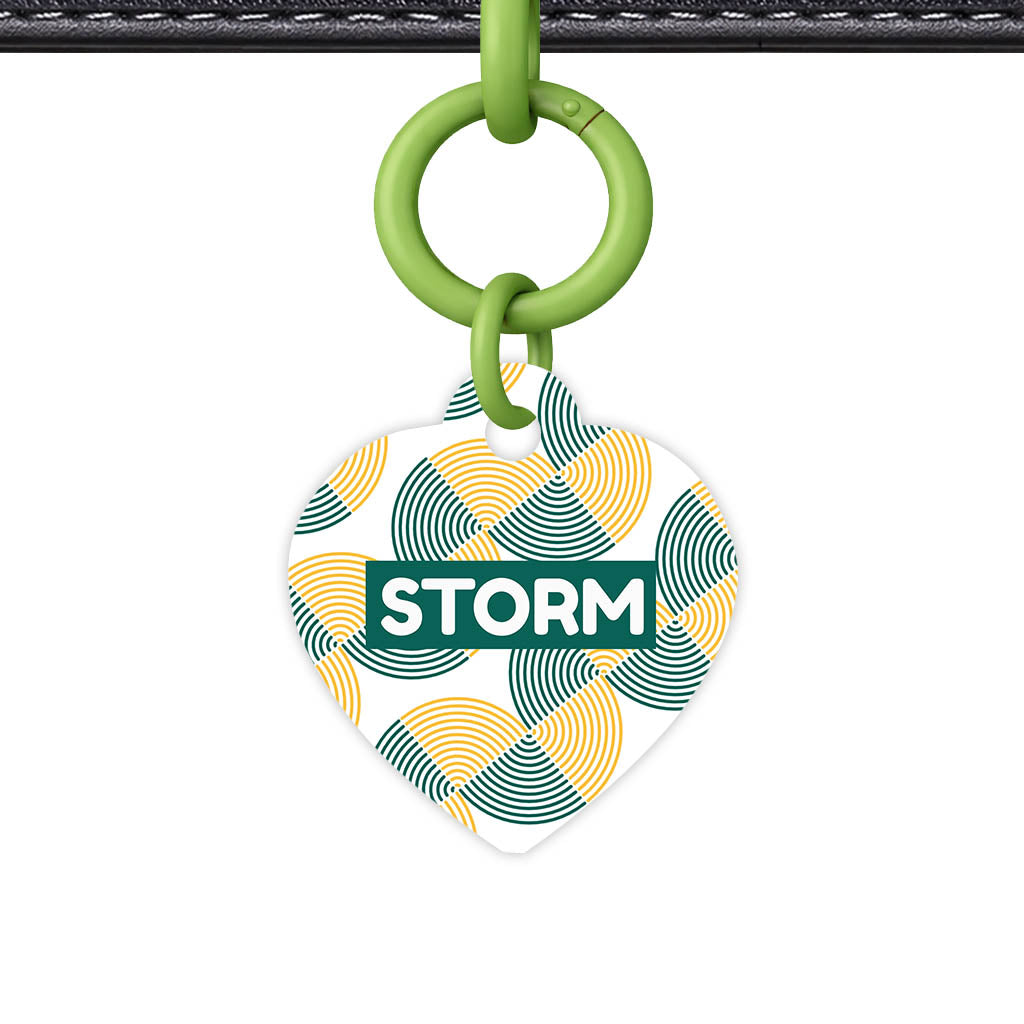 Green Gold QR Smart Pet Id Tag Tag (Dog Tag & Cat Tag)