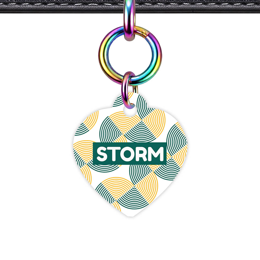 Green Gold QR Smart Pet Id Tag Tag (Dog Tag & Cat Tag)