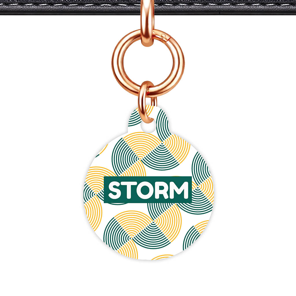 Green Gold QR Smart Pet Id Tag Tag (Dog Tag & Cat Tag)