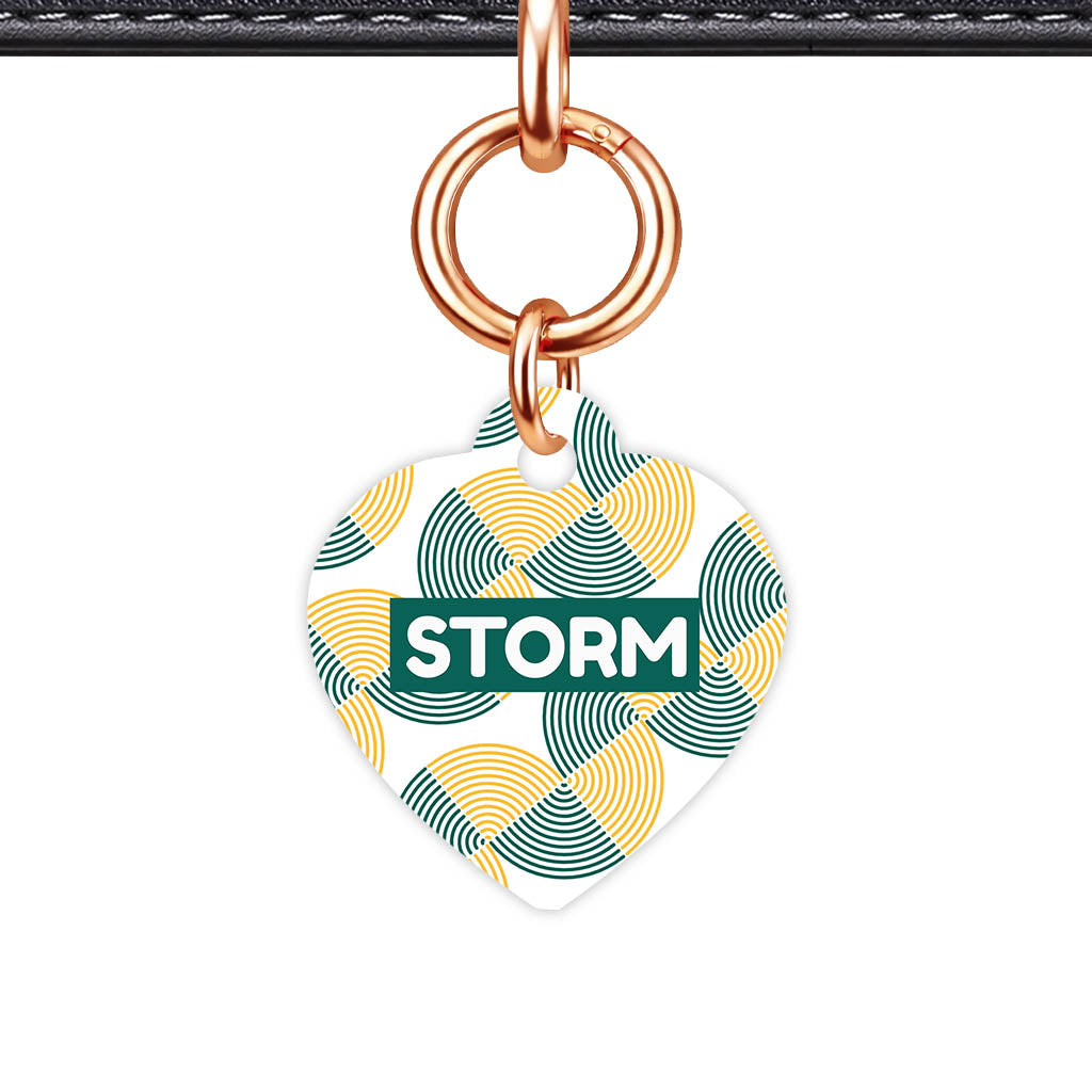 Green Gold QR Smart Pet Id Tag Tag (Dog Tag & Cat Tag)