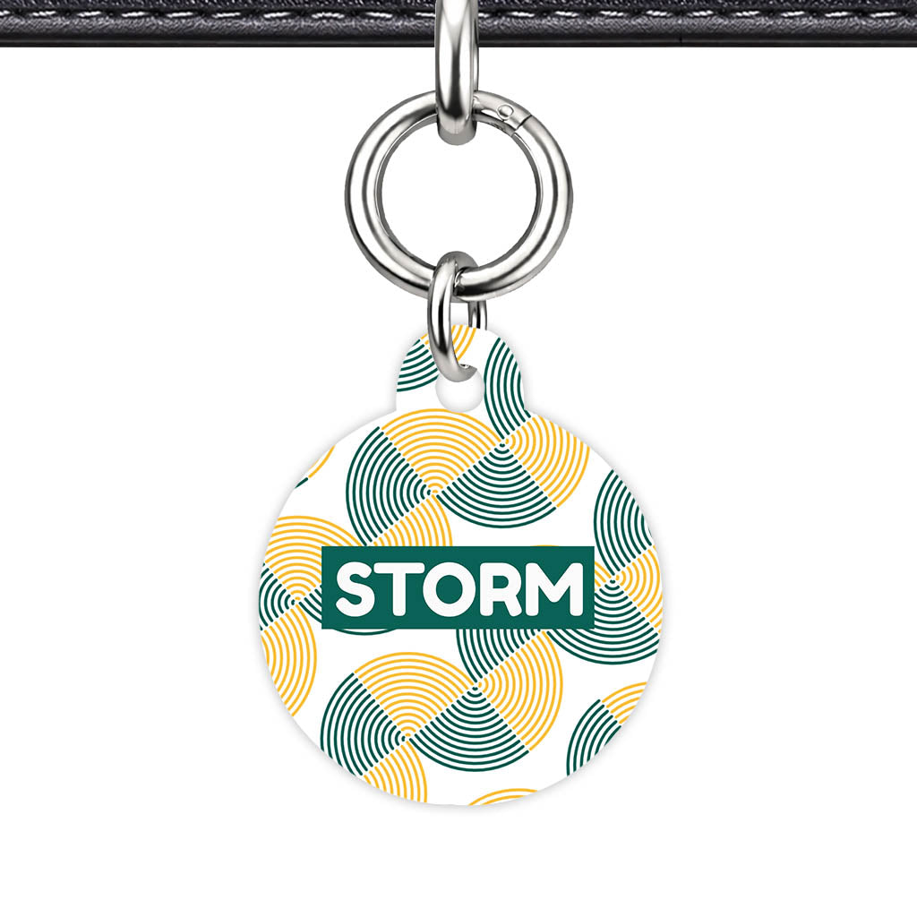 Green Gold QR Smart Pet Id Tag Tag (Dog Tag & Cat Tag)