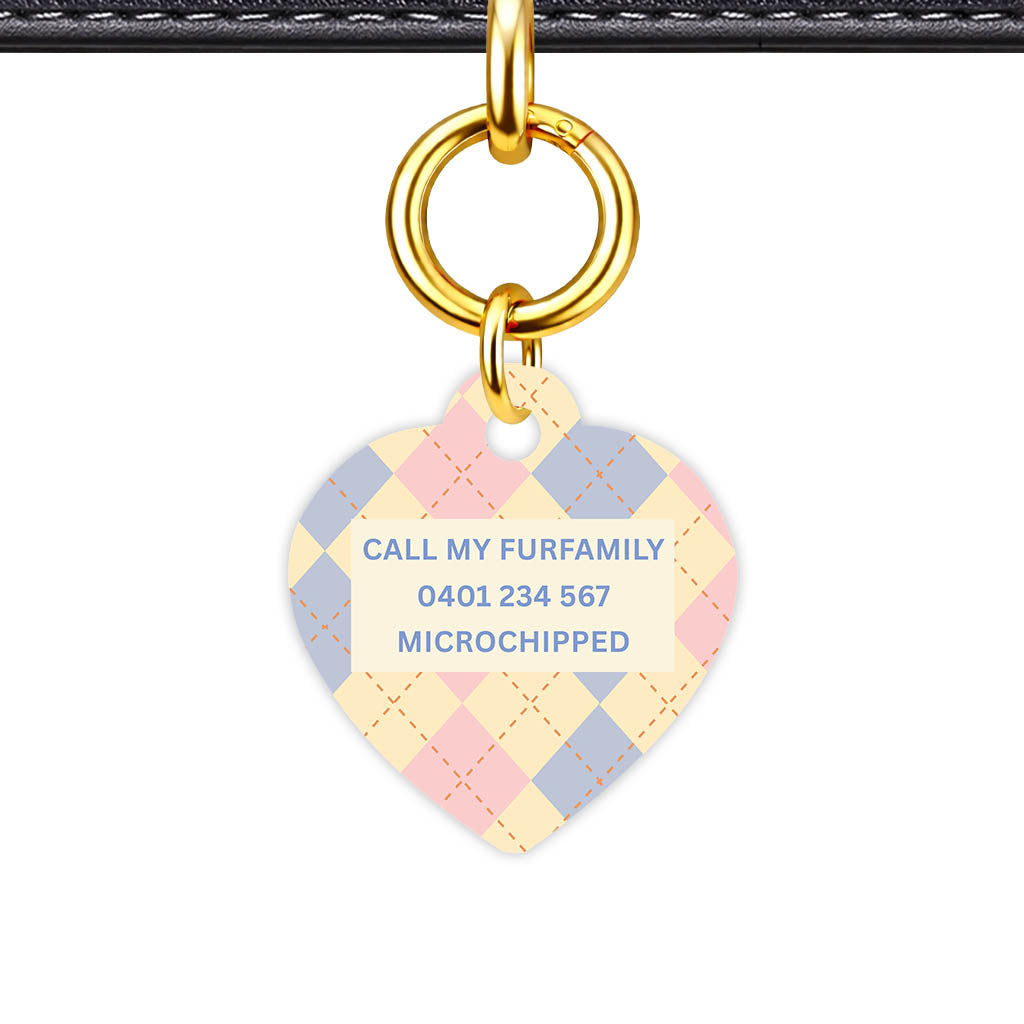 Pink Tweedy Diamonds Classic Pet ID Tag (Dog Tag & Cat Tag)