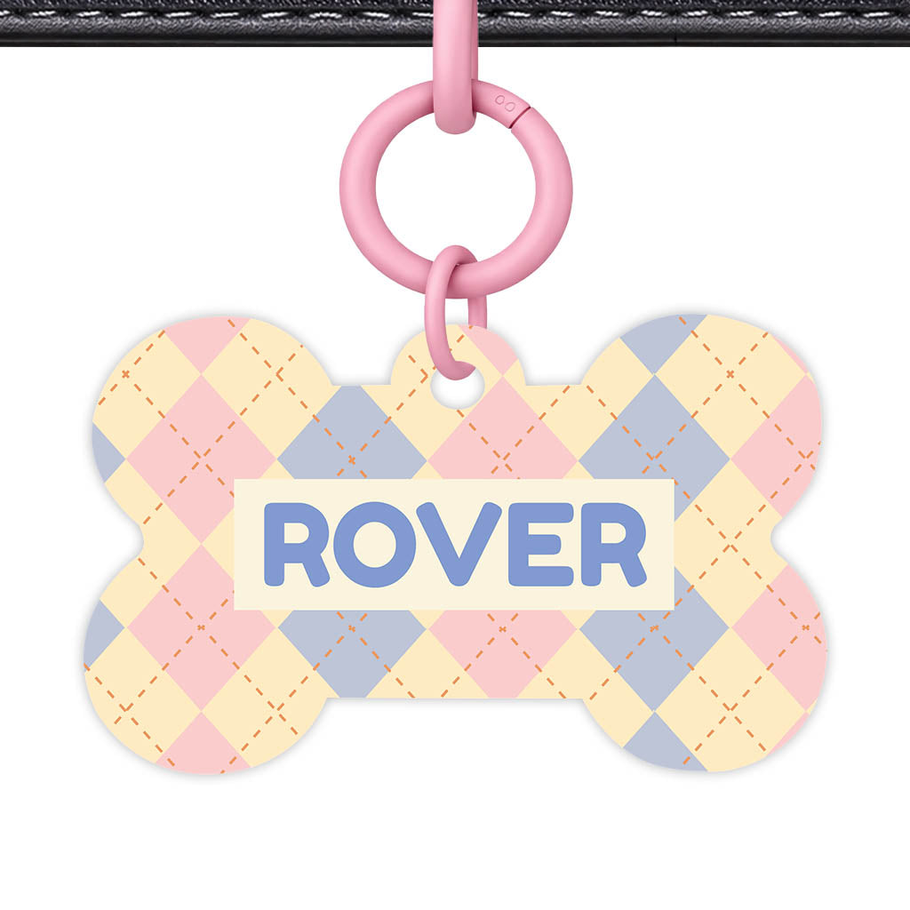 Pink Tweedy Diamonds Classic Pet ID Tag (Dog Tag & Cat Tag)