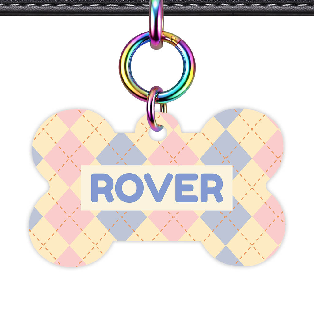 Pink Tweedy Diamonds Classic Pet ID Tag (Dog Tag & Cat Tag)