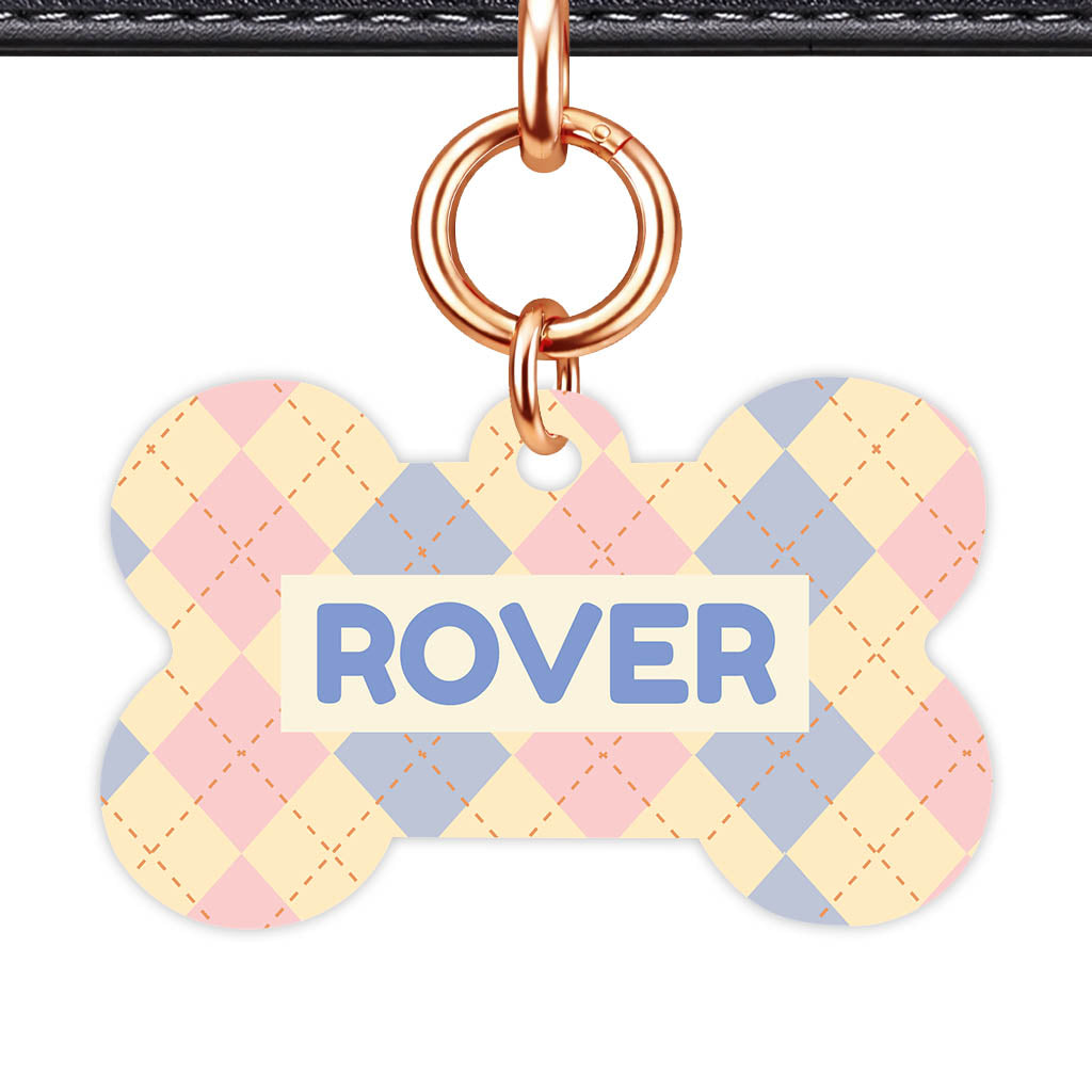 Pink Tweedy Diamonds Classic Pet ID Tag (Dog Tag & Cat Tag)