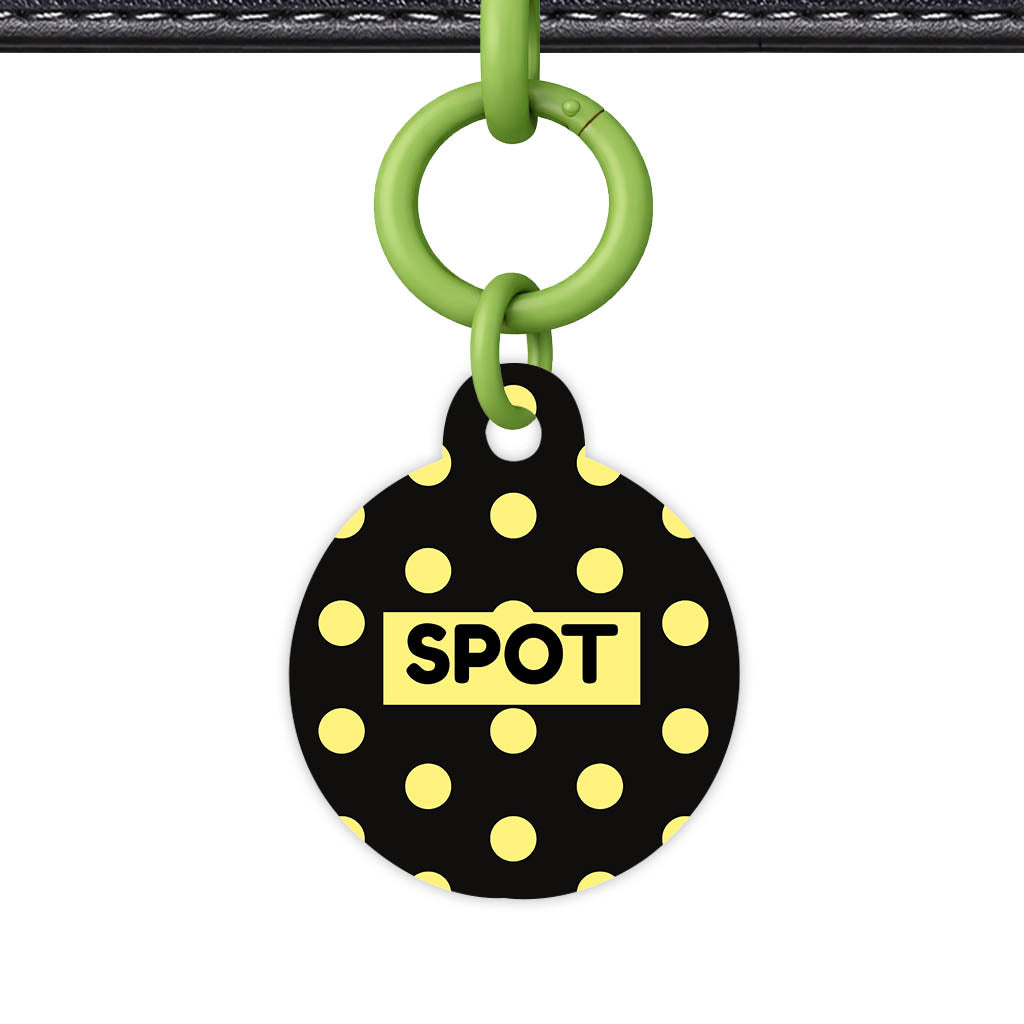 Yellow Black Polka Classic Pet ID Tag (Dog Tag & Cat Tag)