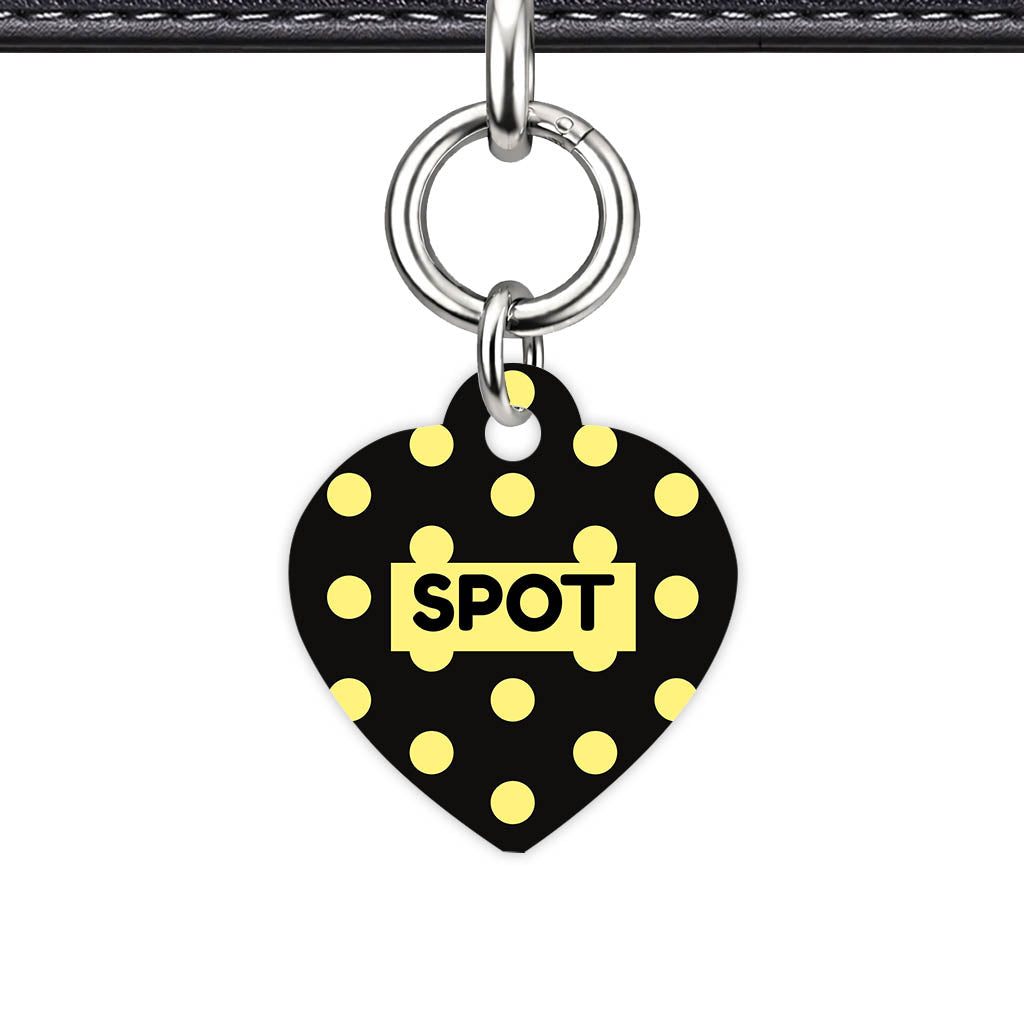 Yellow Black Polka Classic Pet ID Tag (Dog Tag & Cat Tag)
