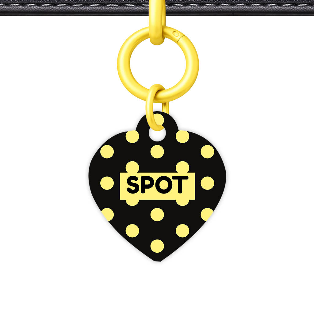 Yellow Black Polka Classic Pet ID Tag (Dog Tag & Cat Tag)