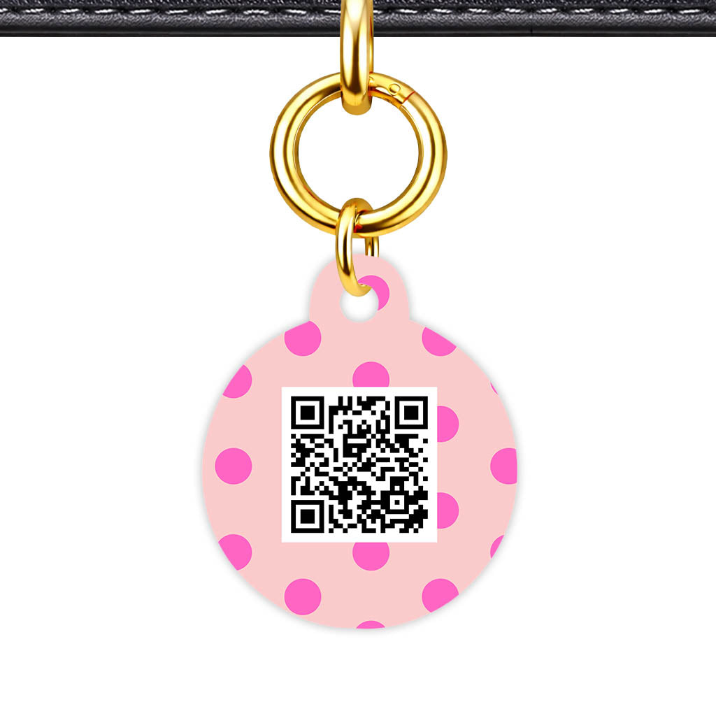 Pinks Polks QR Smart Pet Id Tag Tag (Dog Tag & Cat Tag)
