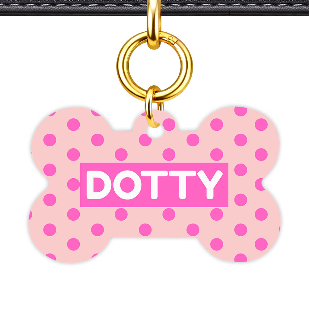 Pinks Polks QR Smart Pet Id Tag Tag (Dog Tag & Cat Tag)