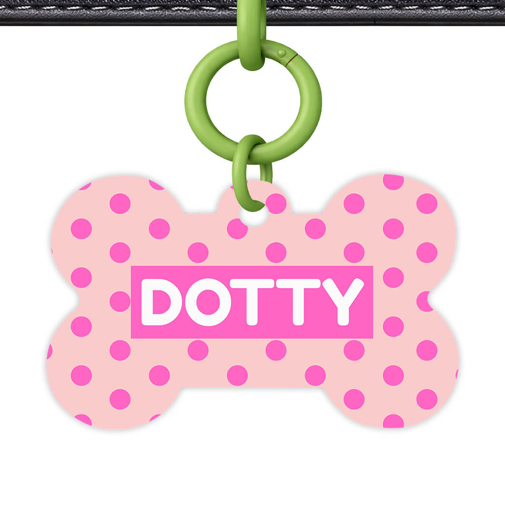 Pinks Polks QR Smart Pet Id Tag Tag (Dog Tag & Cat Tag)