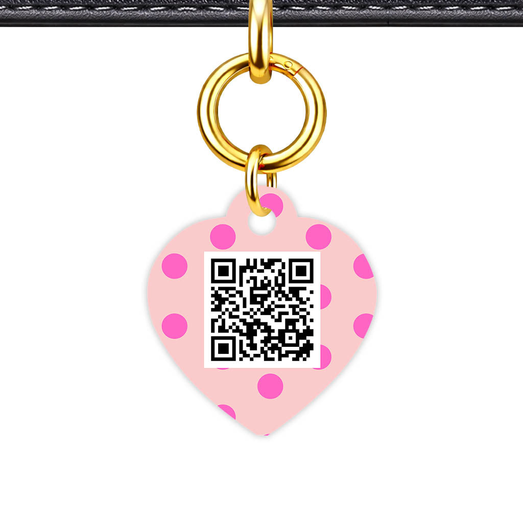 Pinks Polks QR Smart Pet Id Tag Tag (Dog Tag & Cat Tag)