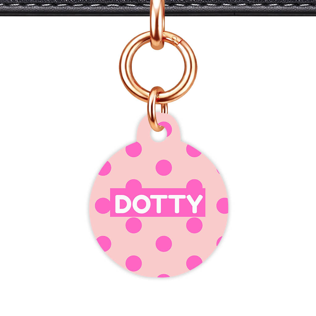 Pinks Polks QR Smart Pet Id Tag Tag (Dog Tag & Cat Tag)