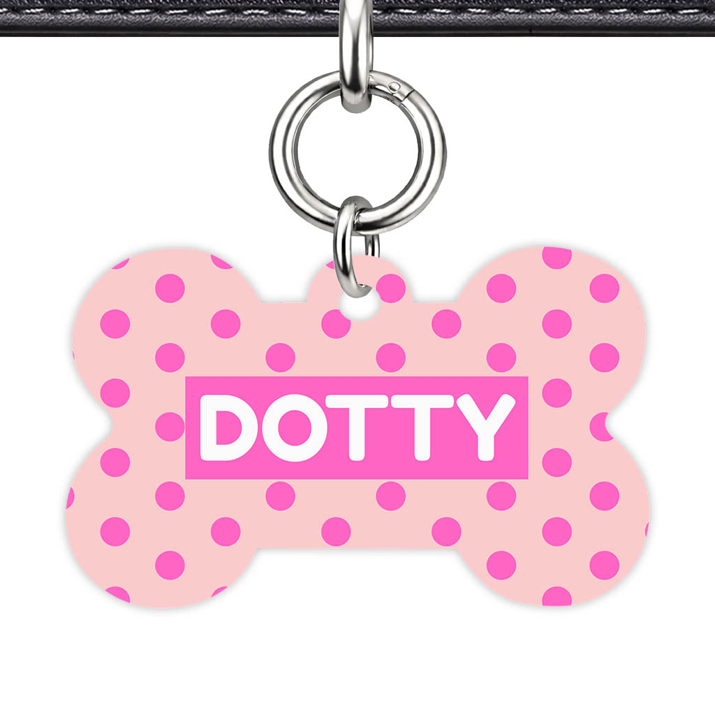 Pinks Polks QR Smart Pet Id Tag Tag (Dog Tag & Cat Tag)