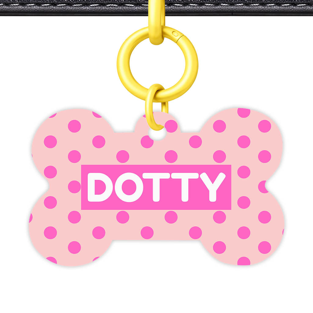 Pinks Polks QR Smart Pet Id Tag Tag (Dog Tag & Cat Tag)