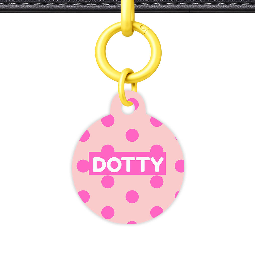 Pinks Polks QR Smart Pet Id Tag Tag (Dog Tag & Cat Tag)