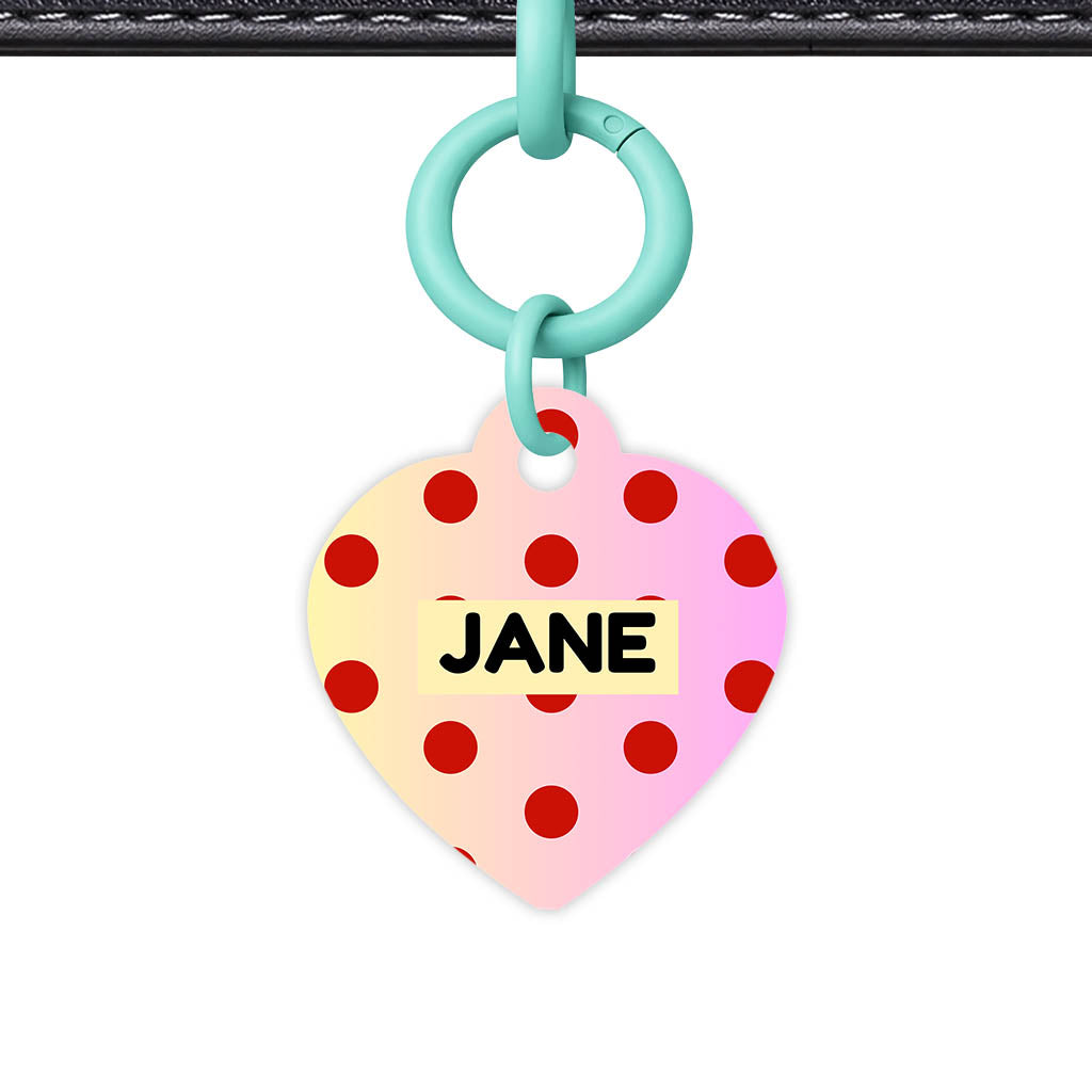 Yellow Pink Polka Classic Pet ID Tag (Dog Tag & Cat Tag)
